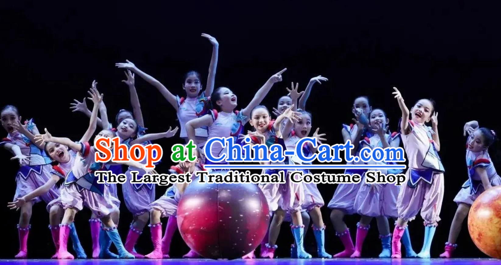 Childrens Group Dance Flying To Outer Space Dance Costume Xiao He Feng Cai Dance Costume
