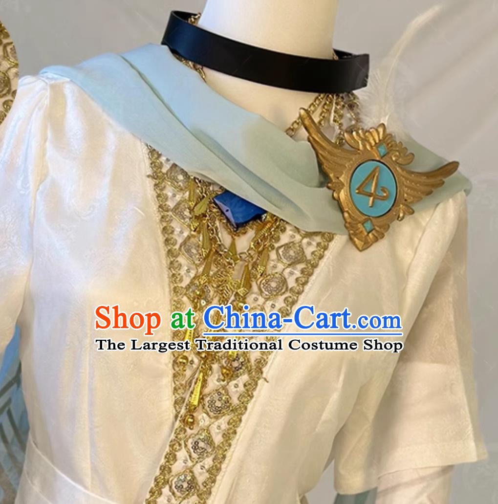 Identity V Cosplay Costume Seer White Truth Under Pure White Prophecy Cosplay Outfit Unisex Game Apparel