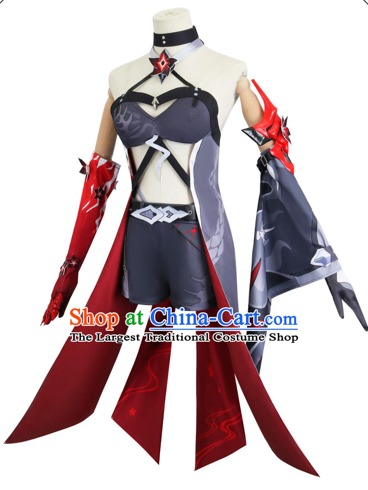 Honkai Star Rail Cosplay Costume Red Yellow Spring Dual Form Wanderer Over The Seas Cosplay Outfit Game Costume Female Apparel