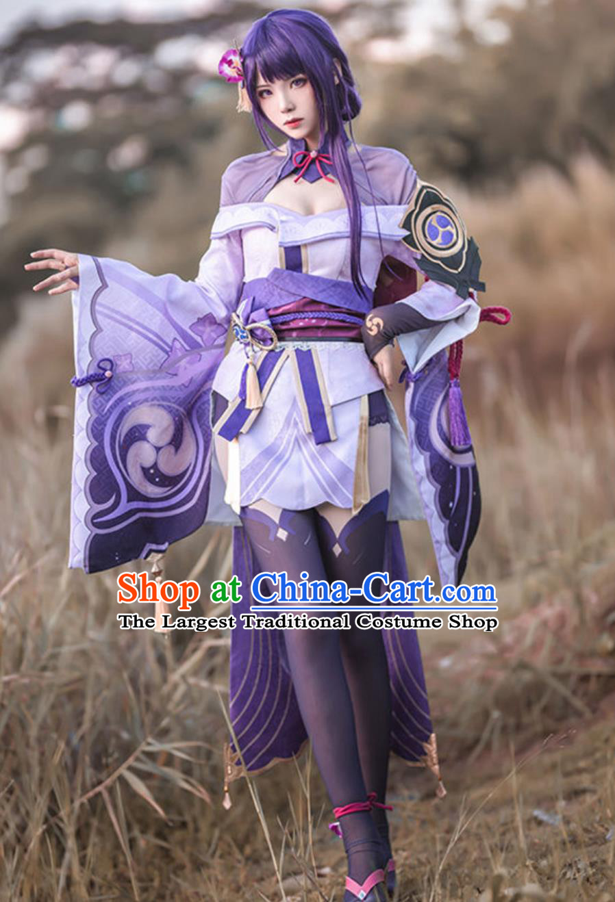 Genshin Impact Cosplay Raiden Shogun Ei Raiden Shogun Human Form Cosplay Set