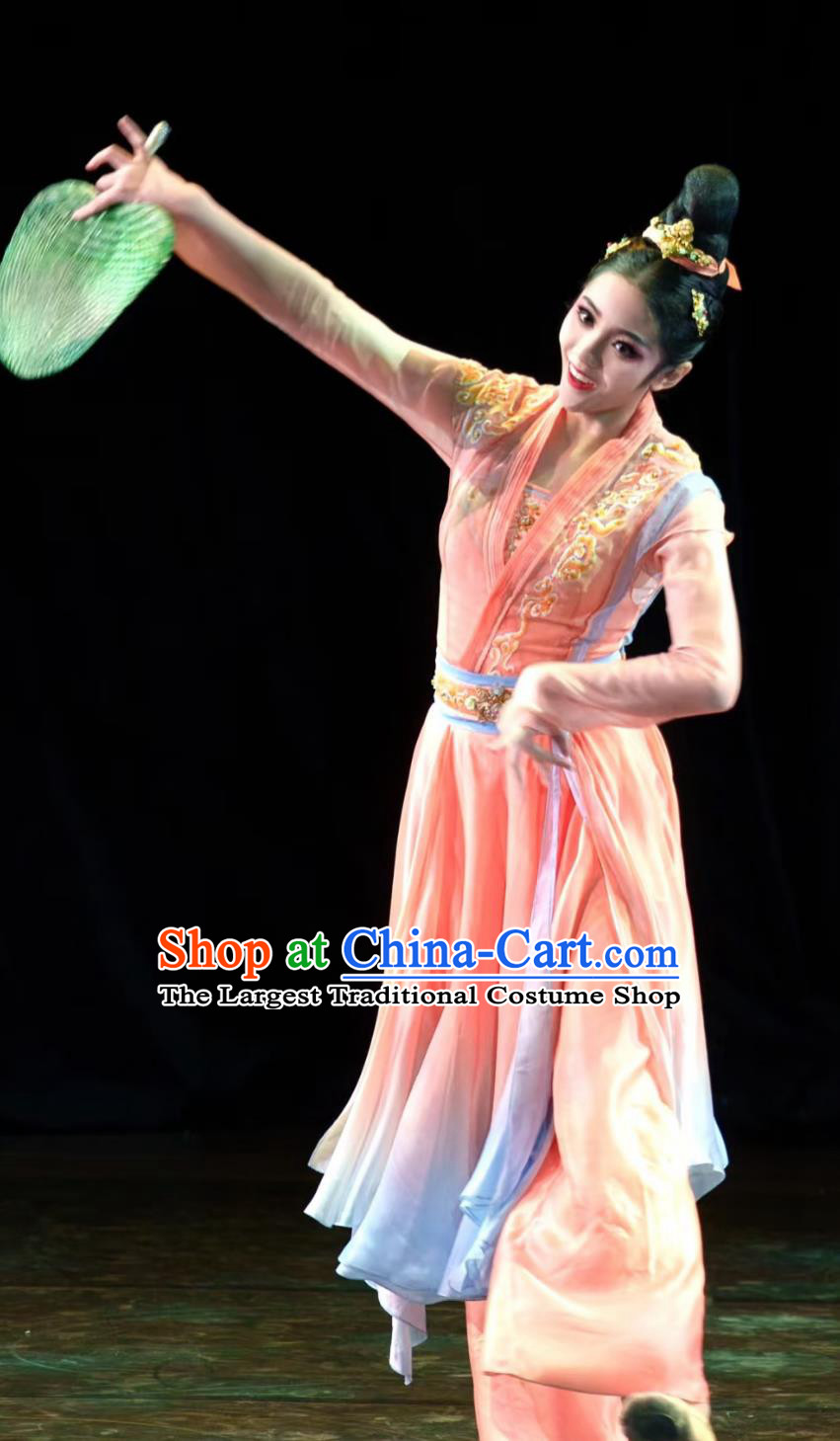 Classical Dance Han Tang Dance Performance Yue Nu Ci Same Style Performance Costume Fan Dance Art Exam Dance Attire