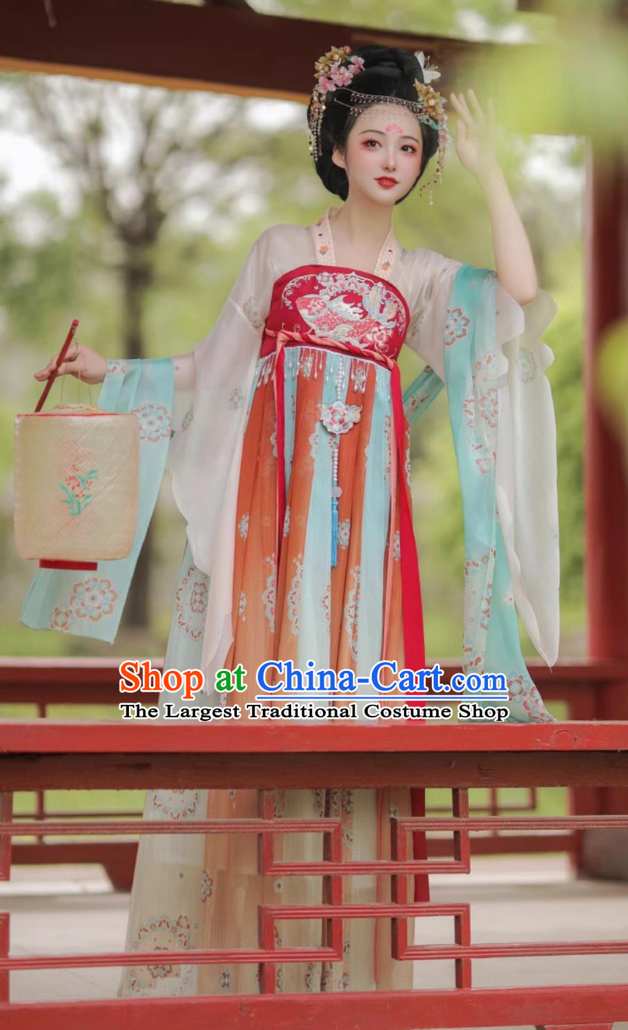 Hanfu Tang Dynasty One Piece High Waist Ruqun Chinese Hezi Dress Ancient Goddess Costume