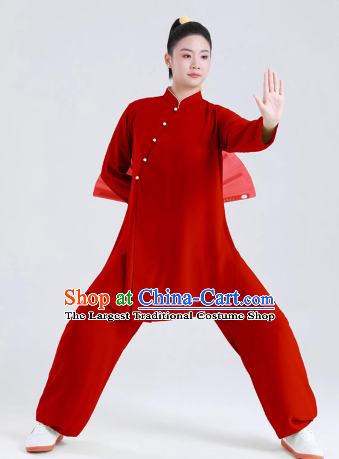Professional Martial Arts Costume Tai Chi Training Suit Chinese Kung Fu Wing Chun Red Uniform