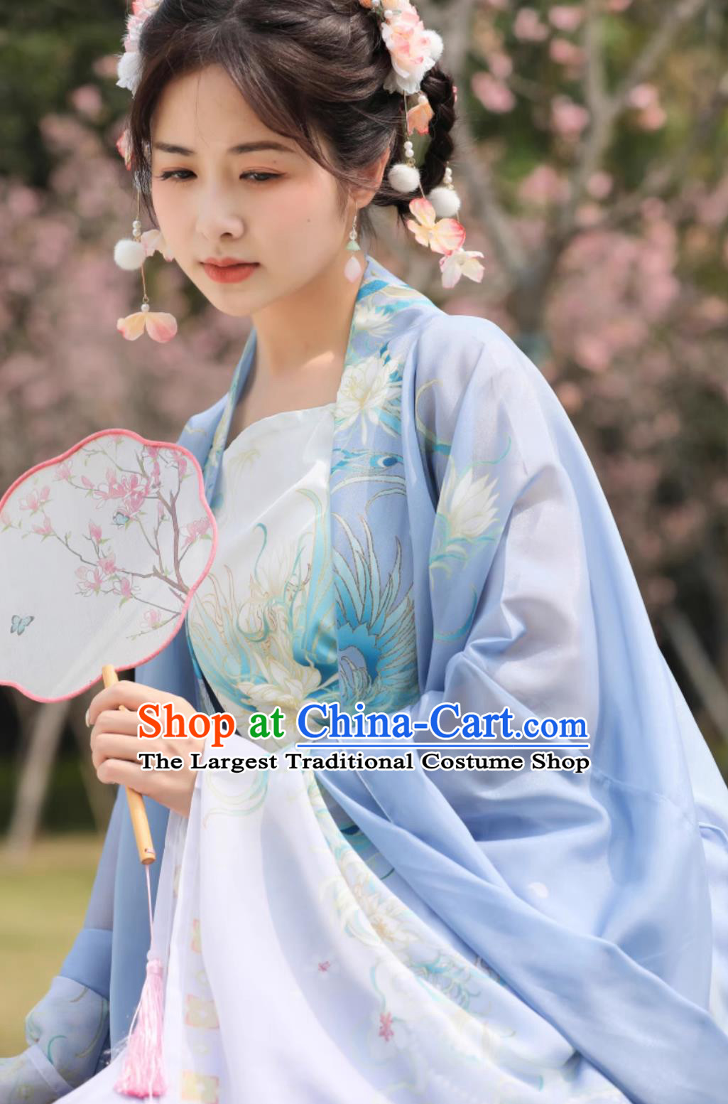Epiphyllum Song Style Hanfu Chinese Women Gradient Duijin Wide Sleeves Halter One Piece High Waist Skirt Complete Set