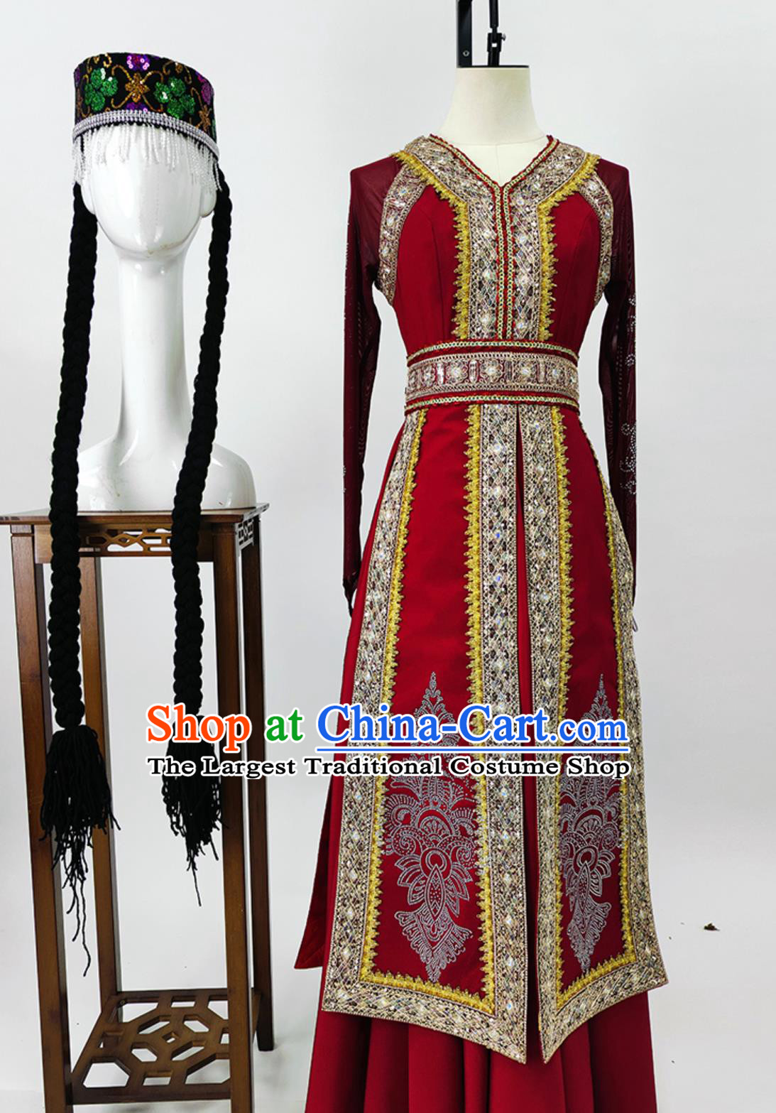 Ethnic Tajik Uyghur Dance Performance Costume National Costume Evening Dress