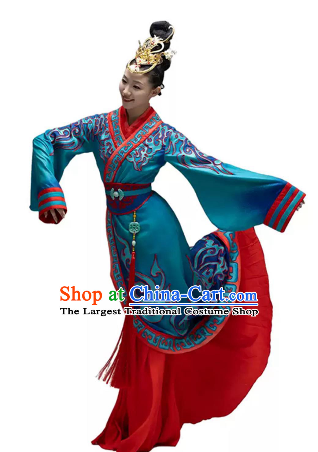 Chinese Hanfu Han Music Dance Ba Qiao Dance Performance Costume Classical Dance Clothing