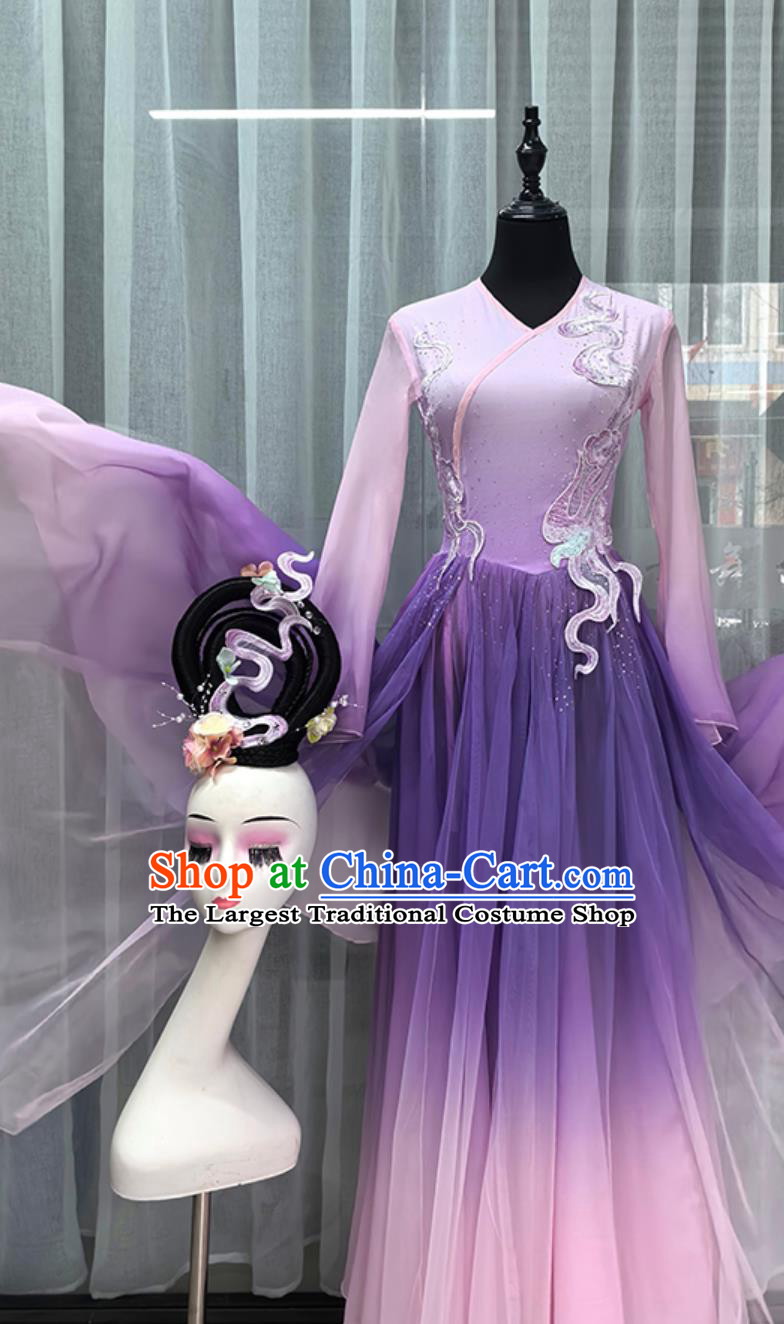 Chinese Classical Dance Costume Women Performance Yi An Drunk Play Ancient Style Dress Umbrella Dance Clothing