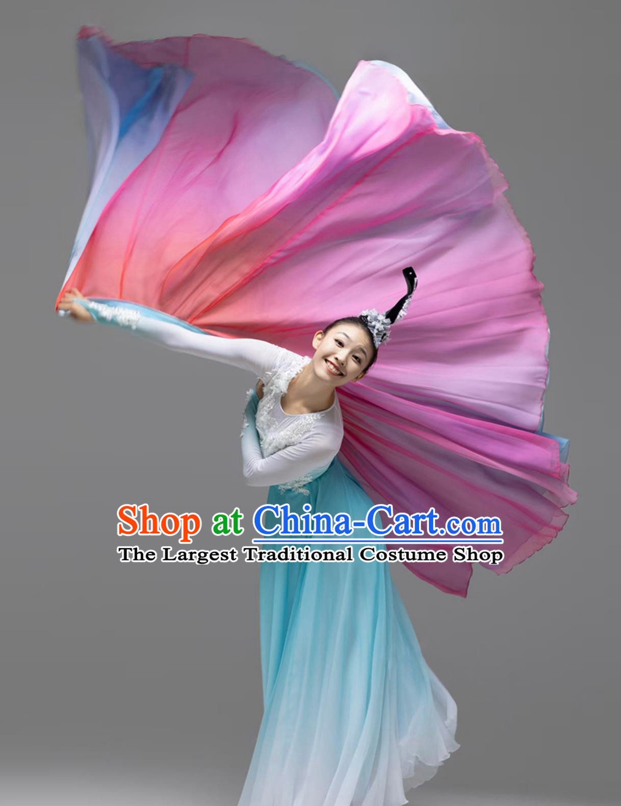 Hibiscus Like Brocade Full Of City Flowers Classical Dance Costume Stage Performance Dress Chinese Style Women Group Dance Clothing