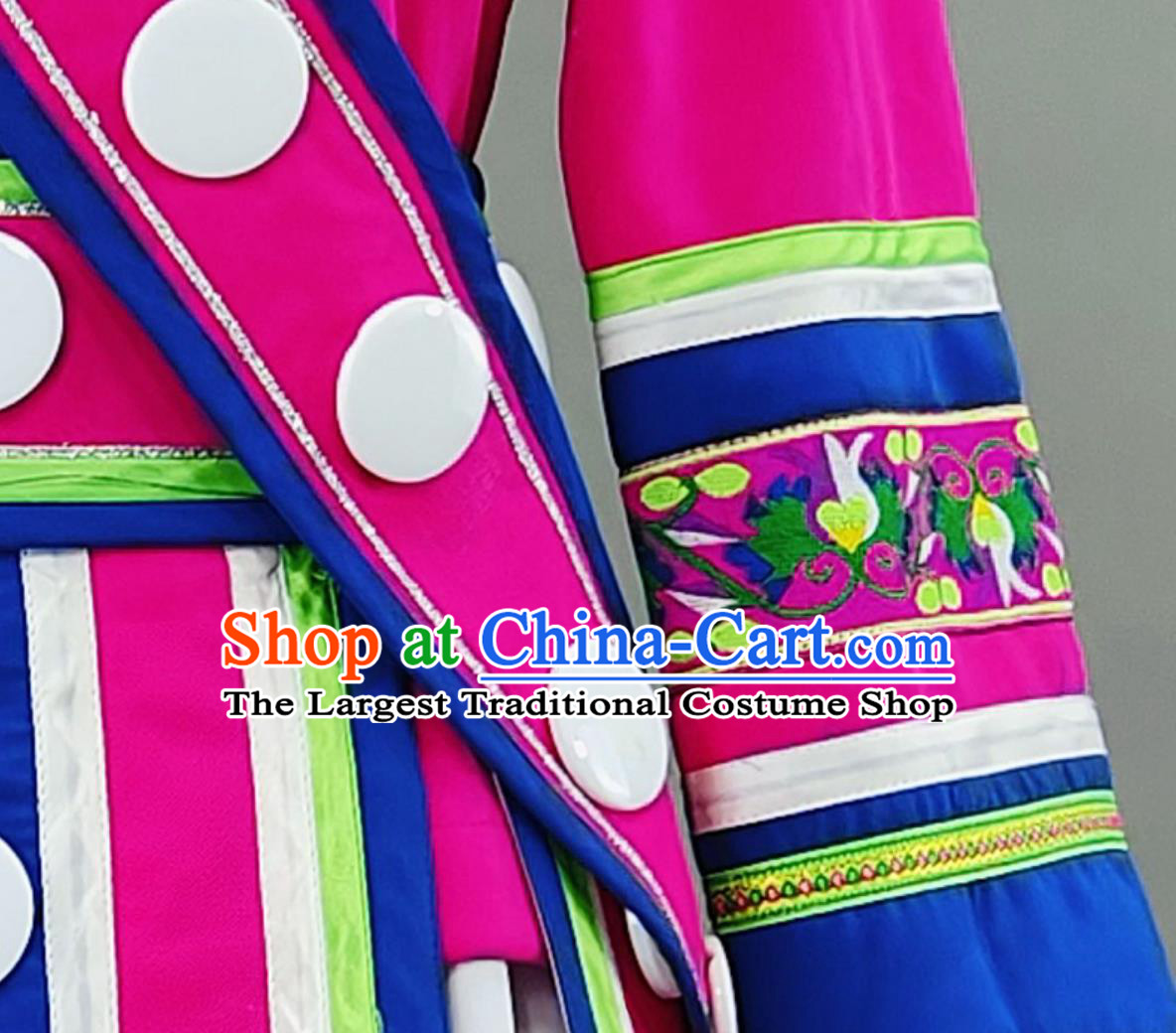 Chinese Ethnic Minority Dance Costume Yunnan March Third Performance Clothing Miao Yi Tujia Festival Dress and Headwear
