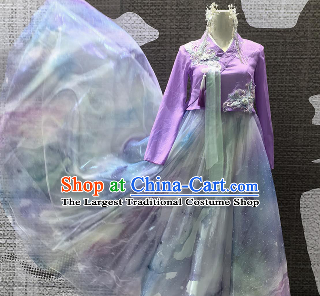 Hanbok Dance Costume Korean Traditional Joseon Dynasty Court Wedding Lady Stage Dress