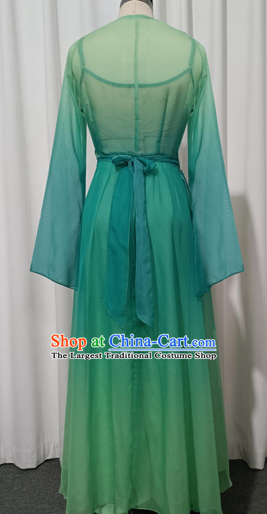Classical Dance Costume Traditional Chinese Dance After The Rain Stage Performance Outfit Umbrella Dance Green Dress