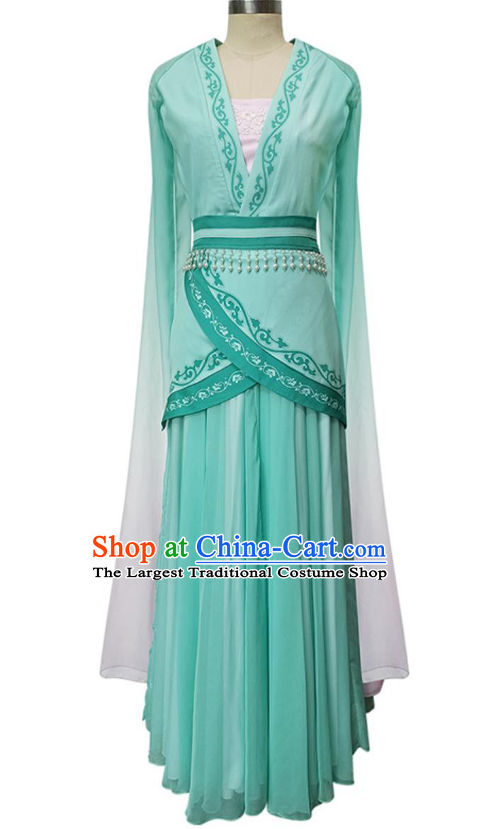 Spring Outing Classical Dance Performance Costume Traditional Chinese Style Ethereal Practice Dance Dress Green Hanfu