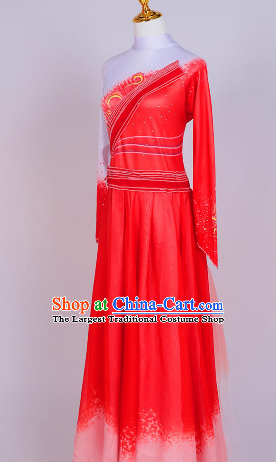 Chinese Dream Dance Costume Cultural Gala Annual Party Stage Performance Red Outfit Dance Song And Dance Clothing