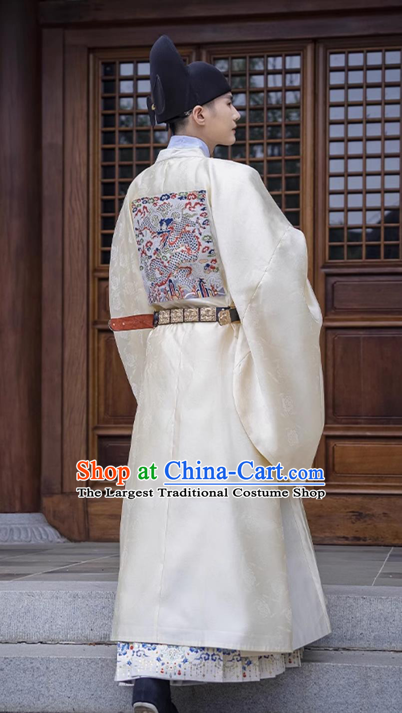 Chinese Ming Dynasty Bufu Traditional Male Clothing Ancient Official Hanfu Robe