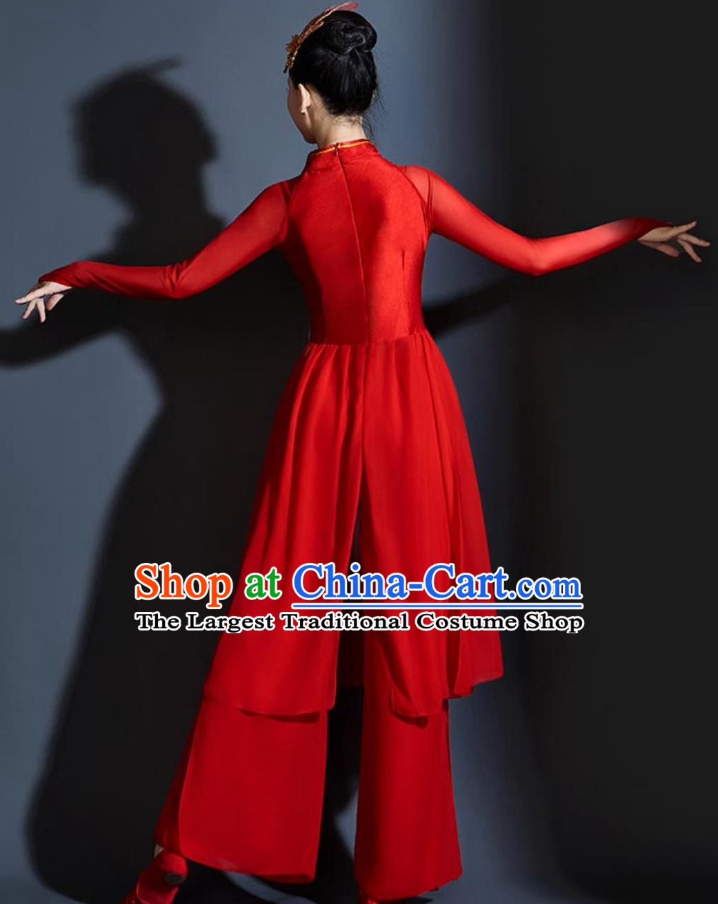 Yangko Dance Performance Clothing Chinese Festive Drum Dance Lantern Dance Red Outfit Performance Costume Women