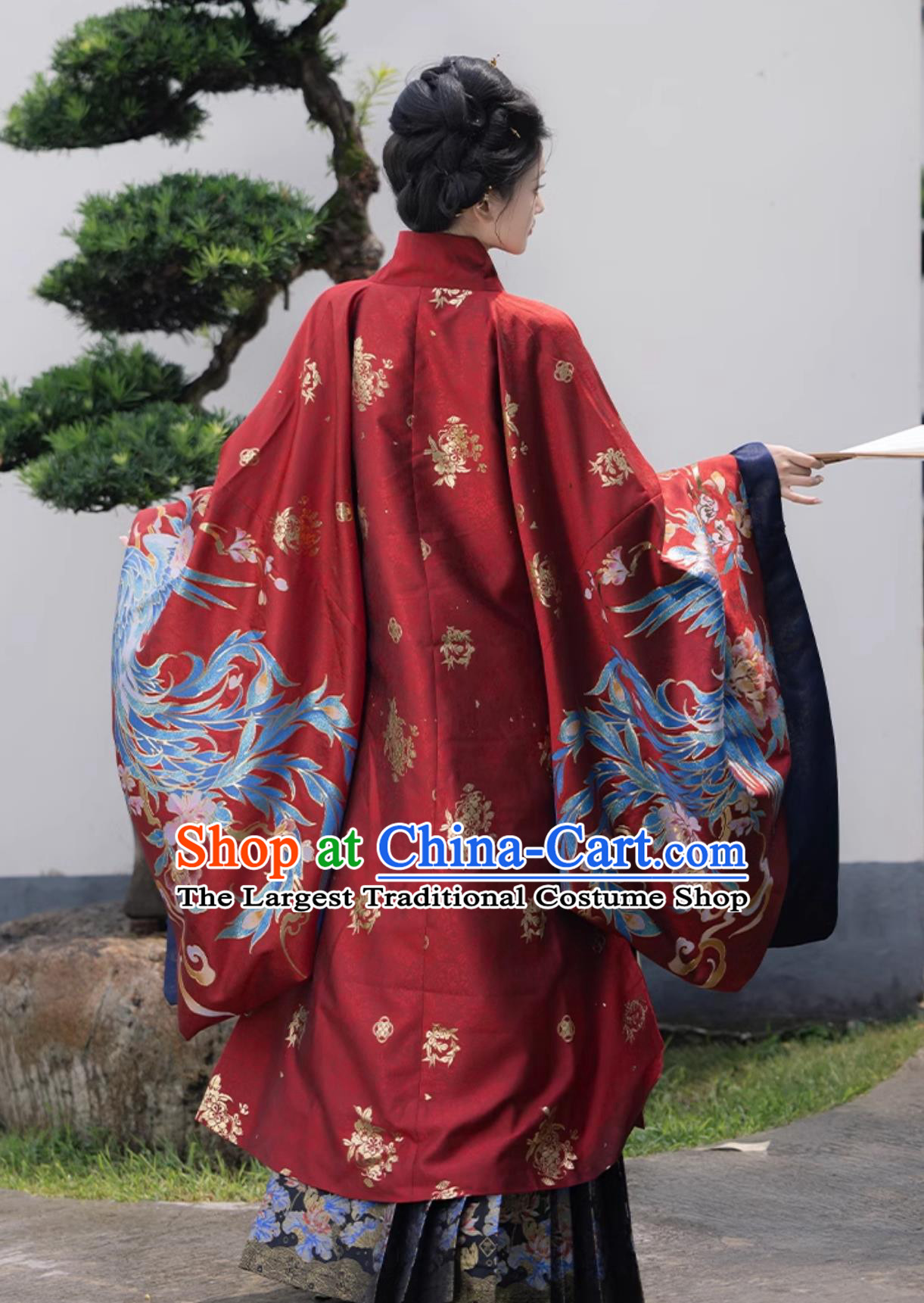 Ancient China Noble Woman Clothing Traditional Chinese Hanfu Cape Ming Dynasty Historical Costume Red Coat