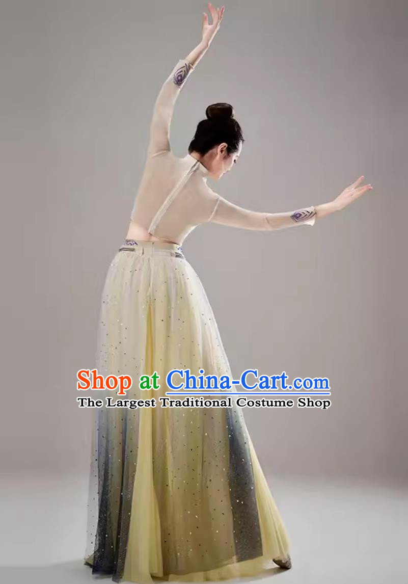 Xun Mountain Journey Women Dance Dress Chinese Classical Dance Performance Costume