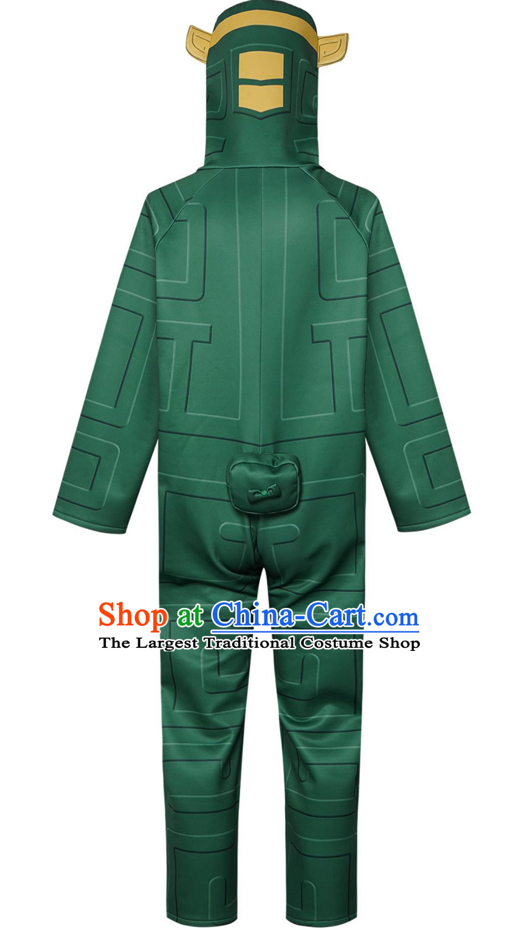Nezha  Demon Child Havoc In The Sea Cosplay Costume Barrier Beast Green Set