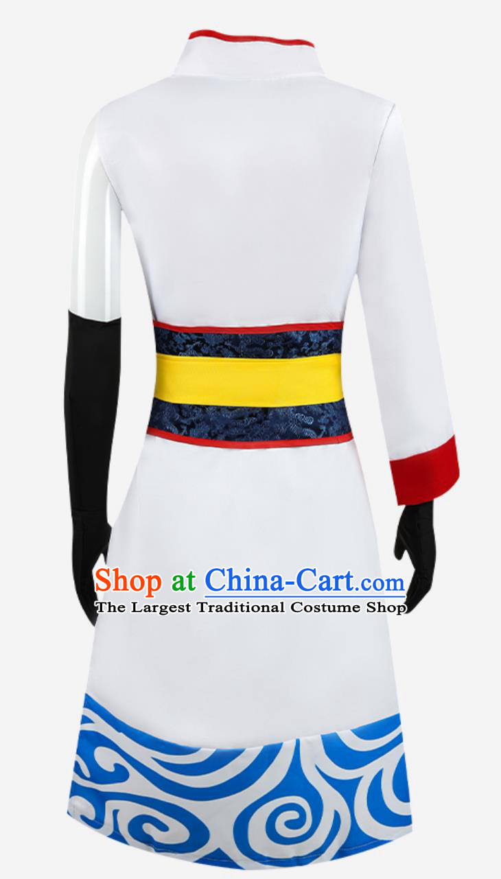 Gintama Cosplay Costume The Final Yorozuya Forever Future Kagura High Slit Qipao