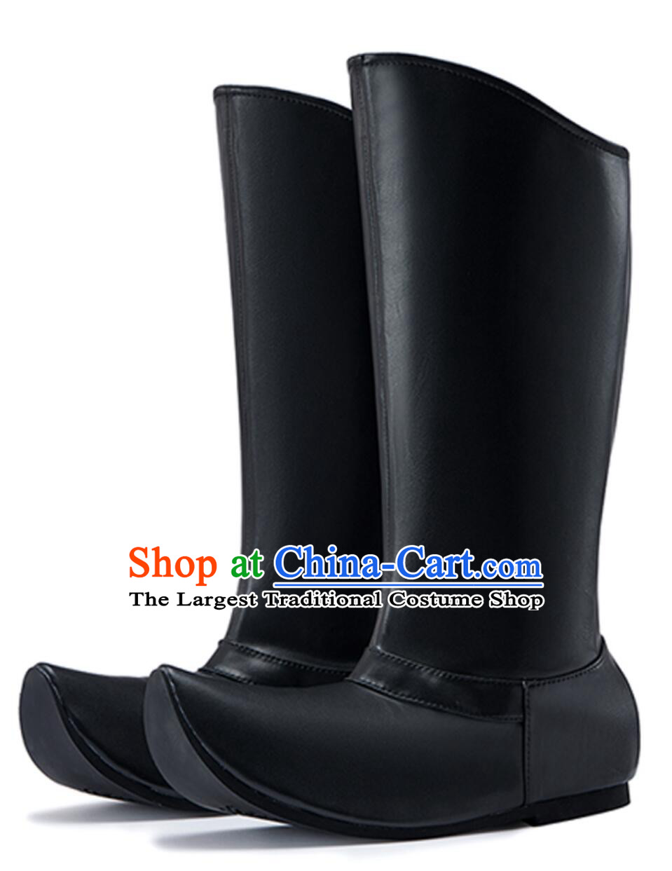 Ancient China Swordsman Black Boots Chinese Tang Dynasty Official Boots Traditional Hanfu Ban Jian Shoes