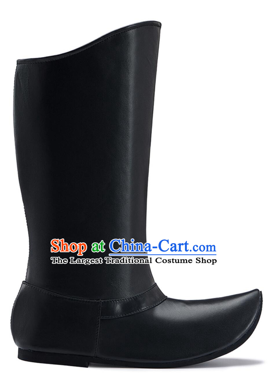 Ancient China Swordsman Black Boots Chinese Tang Dynasty Official Boots Traditional Hanfu Ban Jian Shoes