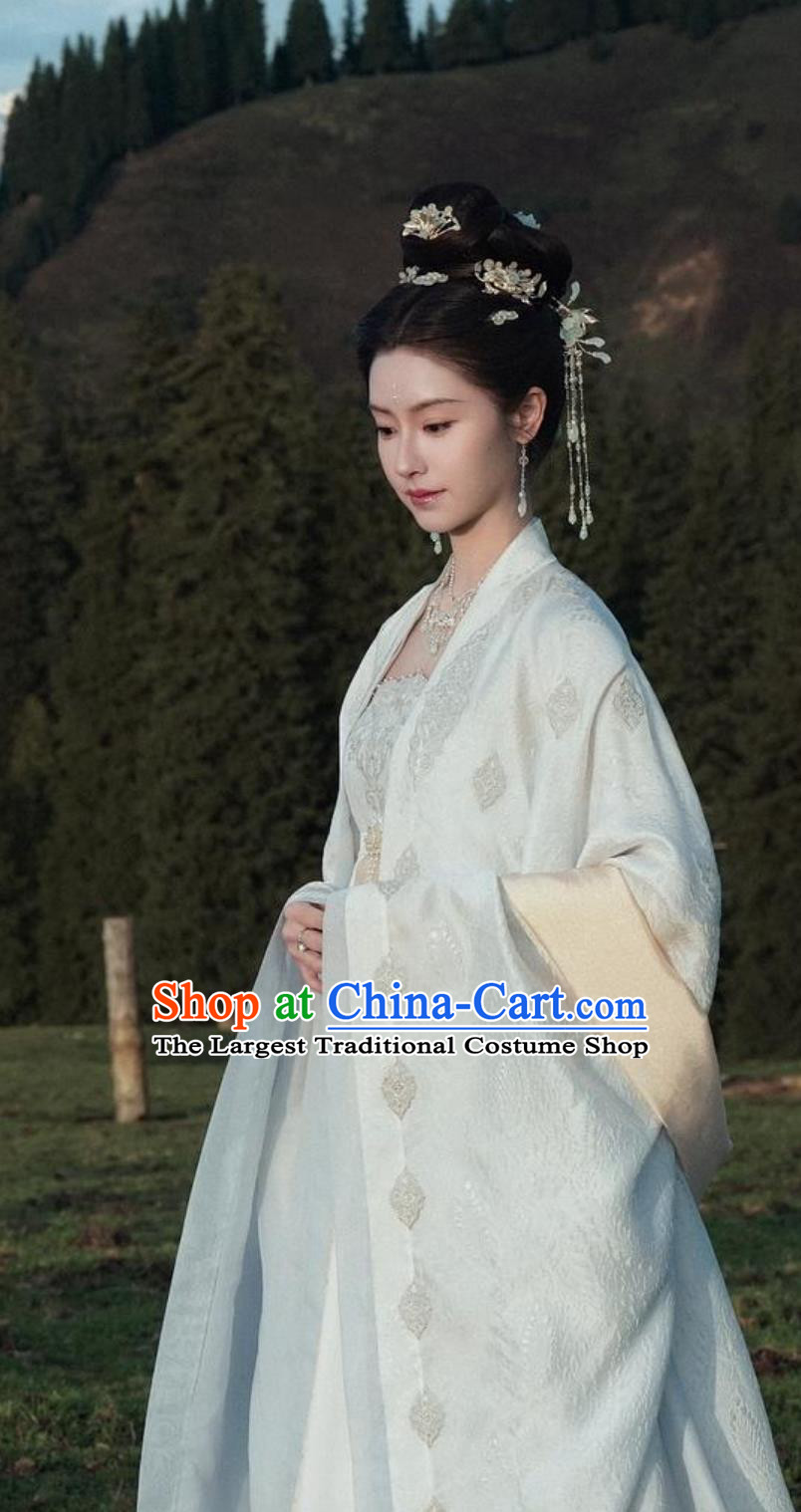 Traditional Hanfu Dress Chinese TV Series Guardians of the Dafeng Grand Princess Huai Qing Costume Ancient Chinese Noble Woman Clothing