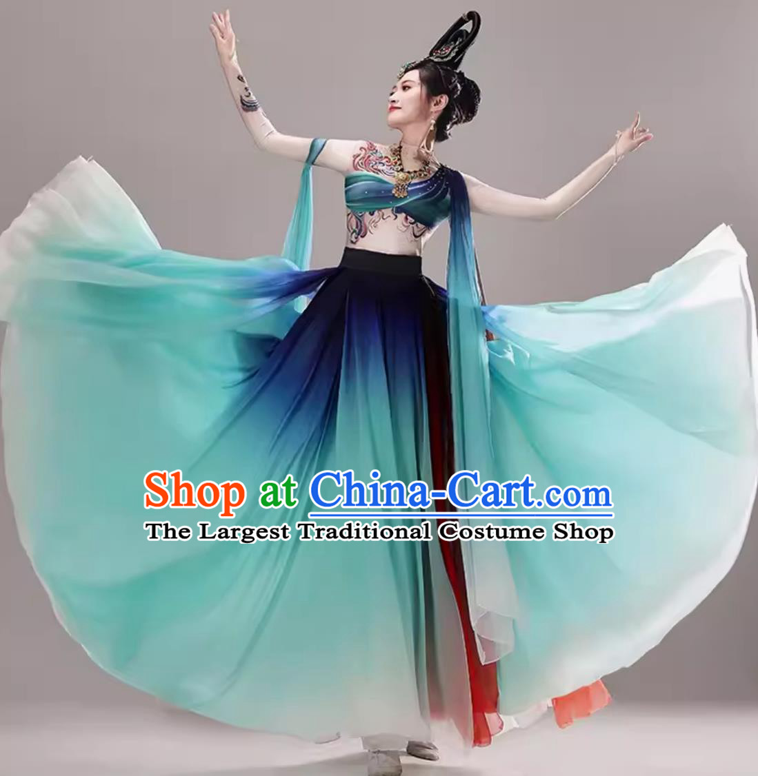 Chinese Classical Dance Performance Costume Women Art Exam Pipa Song Dunhuang Feitian Hanfu Dance Clothing