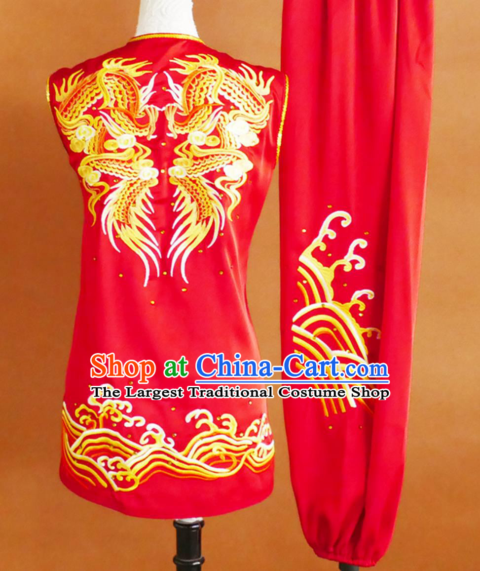 th World Wushu Championships Embroidered Dragon Wushu Uniform Kids Exam Costume Nanquan Competition Outfit Performance Clothing