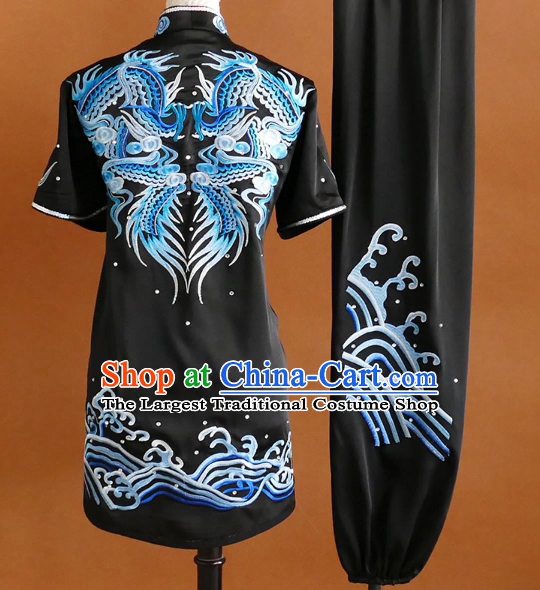 Dragon Embroidery Changquan Wushu Uniform Taolu Training Costume Competition Performance Colorful Outfit Kung Fu Physical Exam Uniform