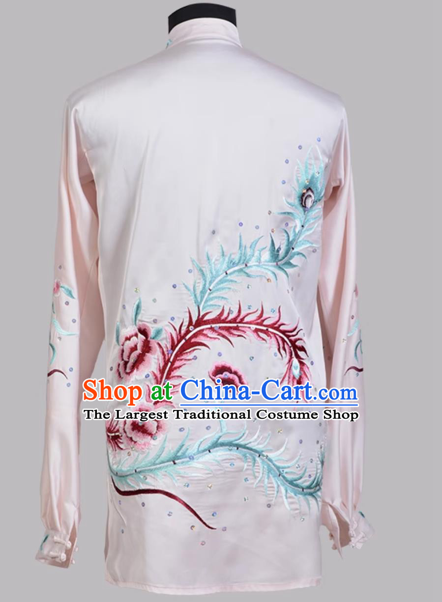 Taiji Uniform Embroidered Dragon Men Women Kung Fu Suit Group Performance Competition Costume Martial Arts Outfit