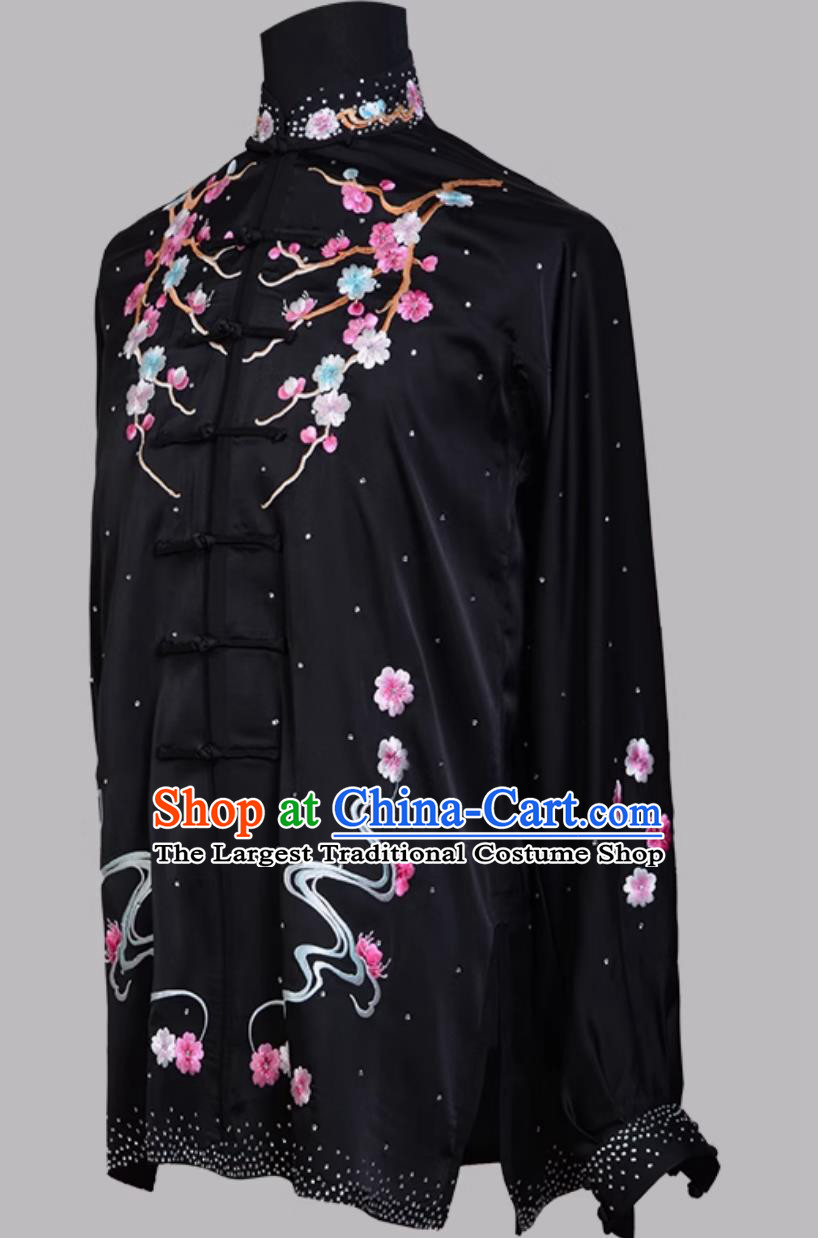 Embroidered Deer Taiji Competition Uniform Baduanjin Performance Kung Fu Training Outfit Chinese Taiji Clothing
