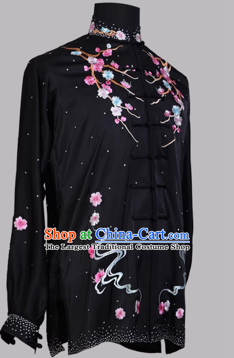 Embroidered Deer Taiji Competition Uniform Baduanjin Performance Kung Fu Training Outfit Chinese Taiji Clothing