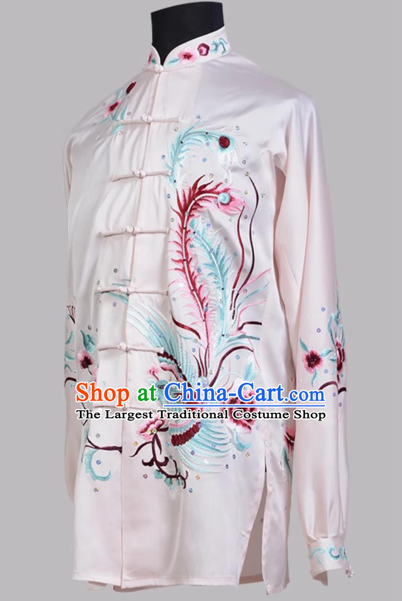 Taiji Uniform Embroidered Dragon Men Women Kung Fu Suit Group Performance Competition Costume Martial Arts Outfit