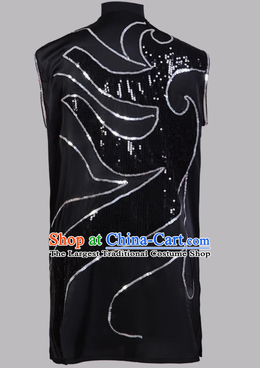 Competition Colorful Nanquan Uniform Wushu Performance Costume Kung Fu Training Chinese Martial Arts Men Sleeveless Outfit
