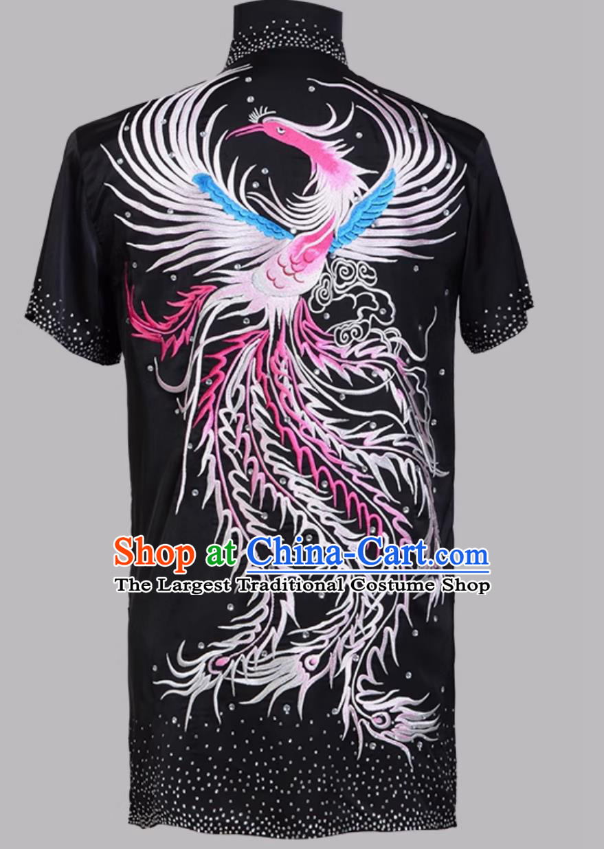 Phoenix Embroidered Changquan Performance Uniform Professional Competition Costume Kung Fu Training Colorful Wushu Outfit