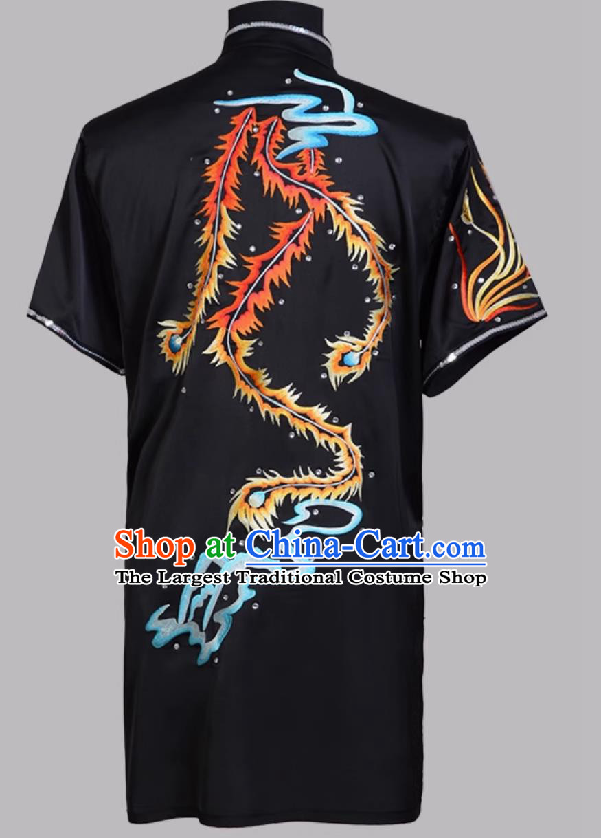 Phoenix Embroidered Colorful Changquan Wushu Exam Competition Uniform Kids Performance Chinese Style Outfit