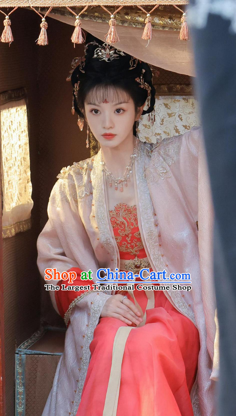 Ancient Chinese Court Woman Clothing Traditional Hanfu Dress TV Series Guardians of the Dafeng Princess Lin An Replica Costume