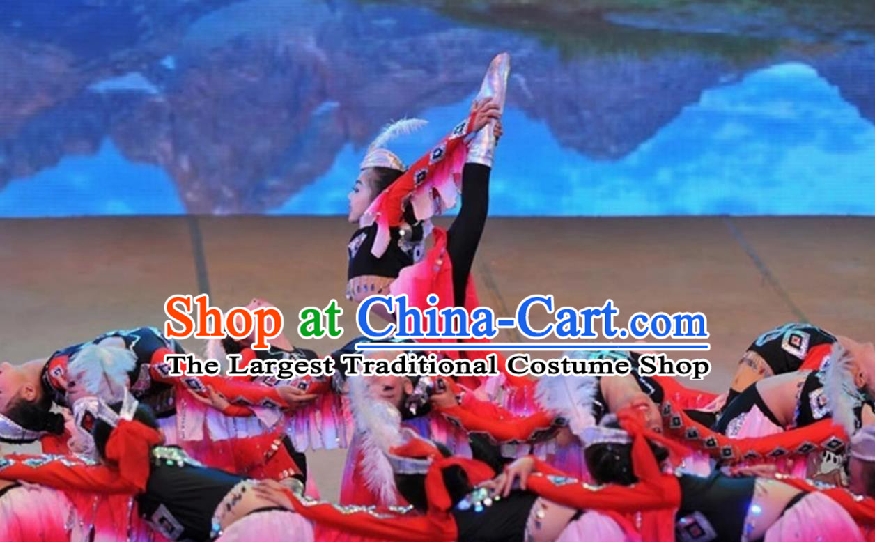 Xinjiang Dance Performance Costume Tianshan Eaglet Soaring Children Group Dance Clothing Competition Stage Attire