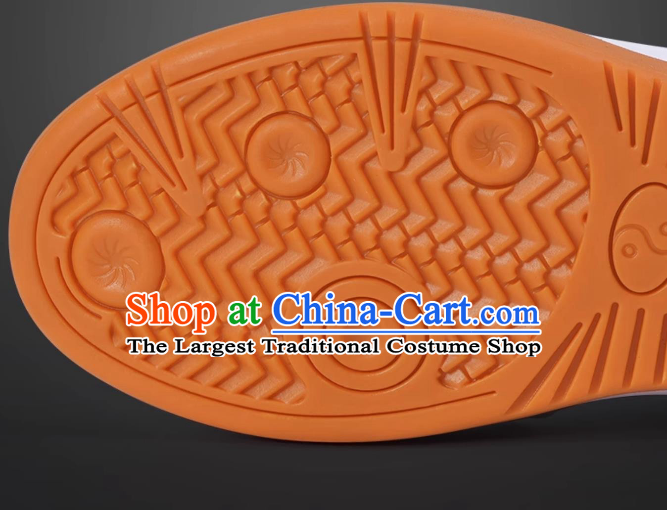 White Top Leather Tai Chi Shoes Rubber Sole Ba Duan Jin Training Shoes