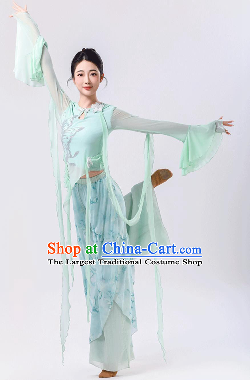 Classical Dance Costume Women Chinese Style Performance Clothing Fairy Green Outfit
