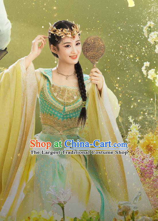 Chinese Ancient Ethnic Princess Costume Traditional Clothing TV Series Fateful Love Princess Nangong Qian Qian Dress