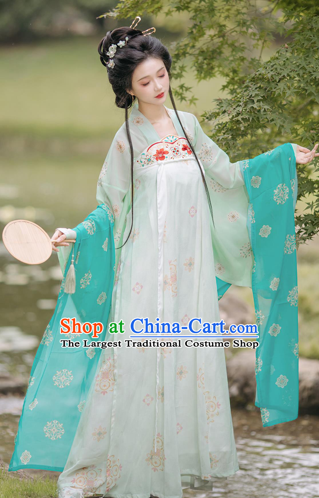 Tang Dynasty Hanfu Dress Women High Waist Ruqun Chinese Replica Traditional Attire