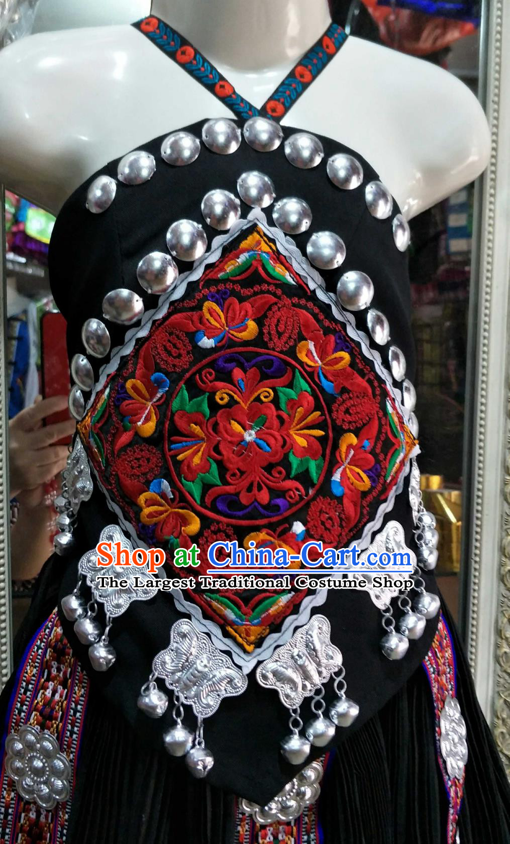 Chinese Ethnic Performance Costume Dance Outfit Children Bellyband Skirt Two Piece Set