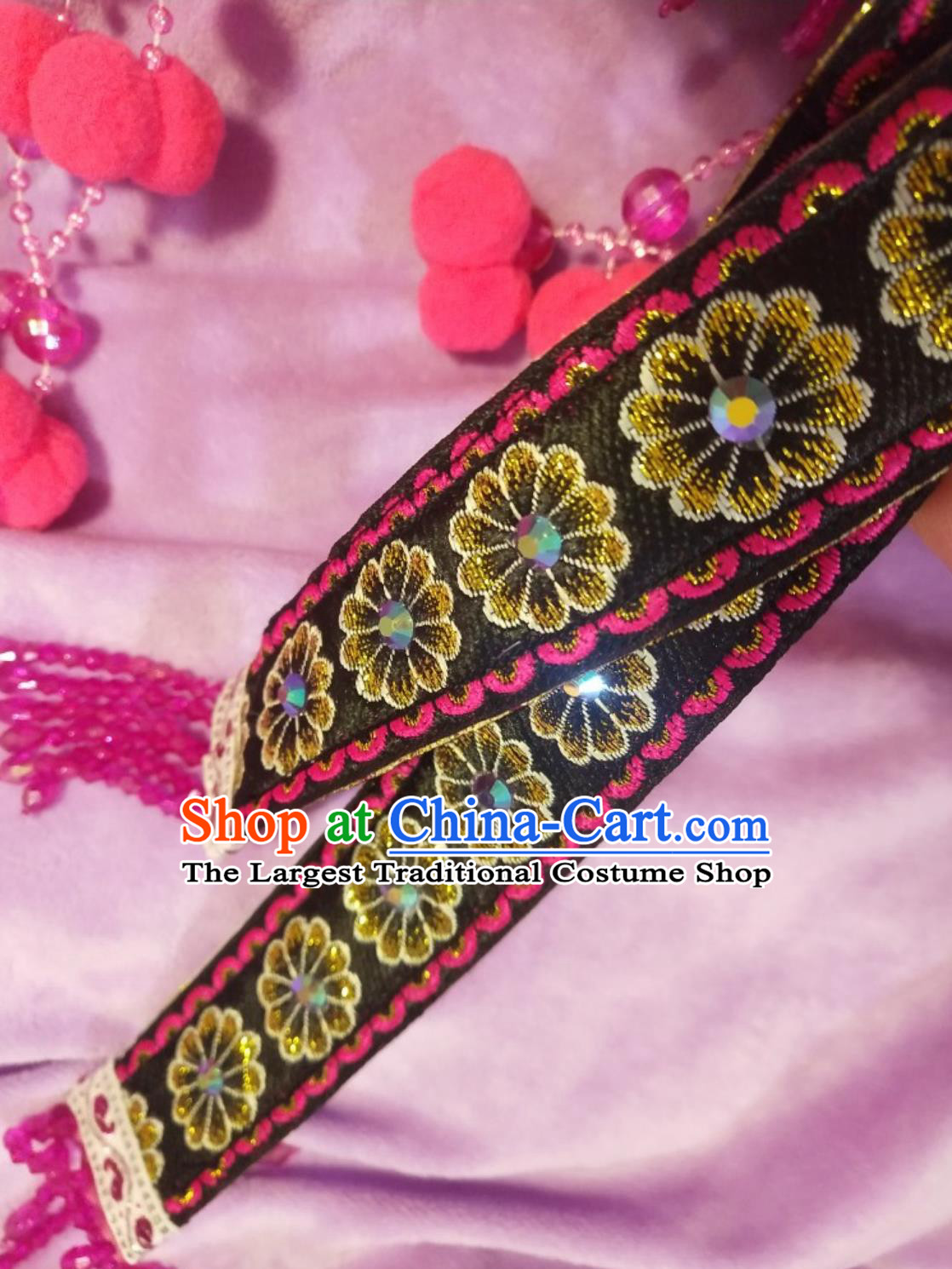 Chinese Yunnan Lijiang Ethnic Hat Lisu Minority Headwear