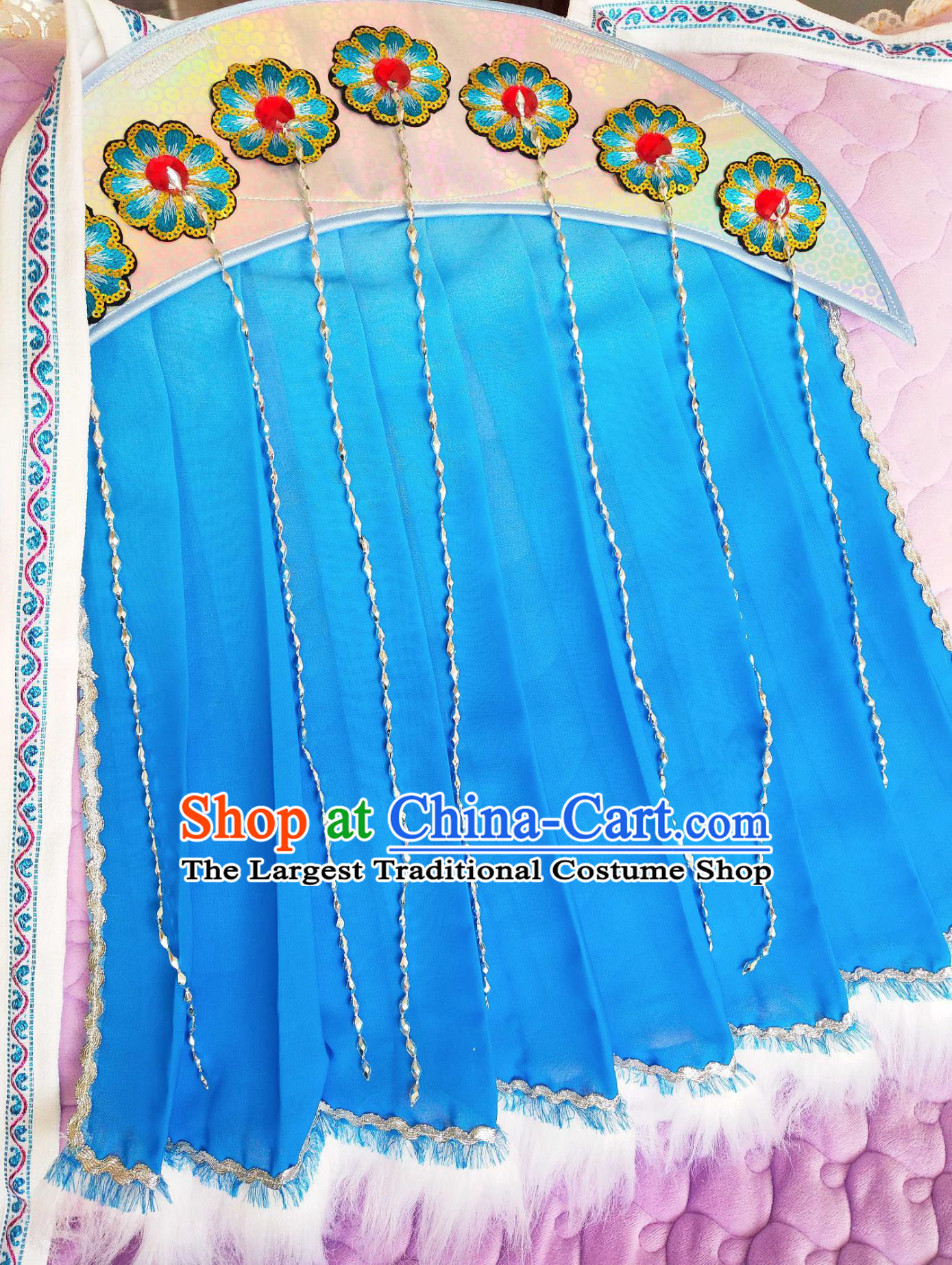 Yunnan Lijiang Ethnic Minority Clothing Naxi Mosuo Costume Ombre Chiffon Maxi Dress