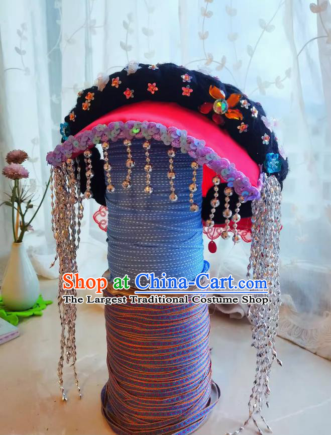 Chinese Yi Ethnic Headwear Daliangshan A Re Yi Tile Hat