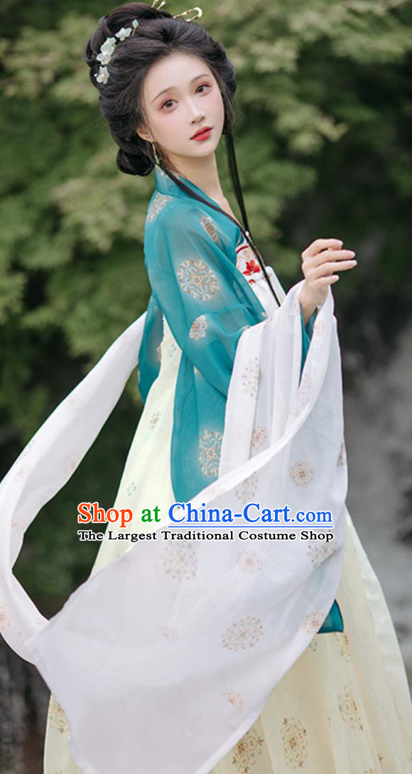 Chinese Replica Traditional Attire Tang Dynasty Hanfu Dress Women High Waist Ruqun