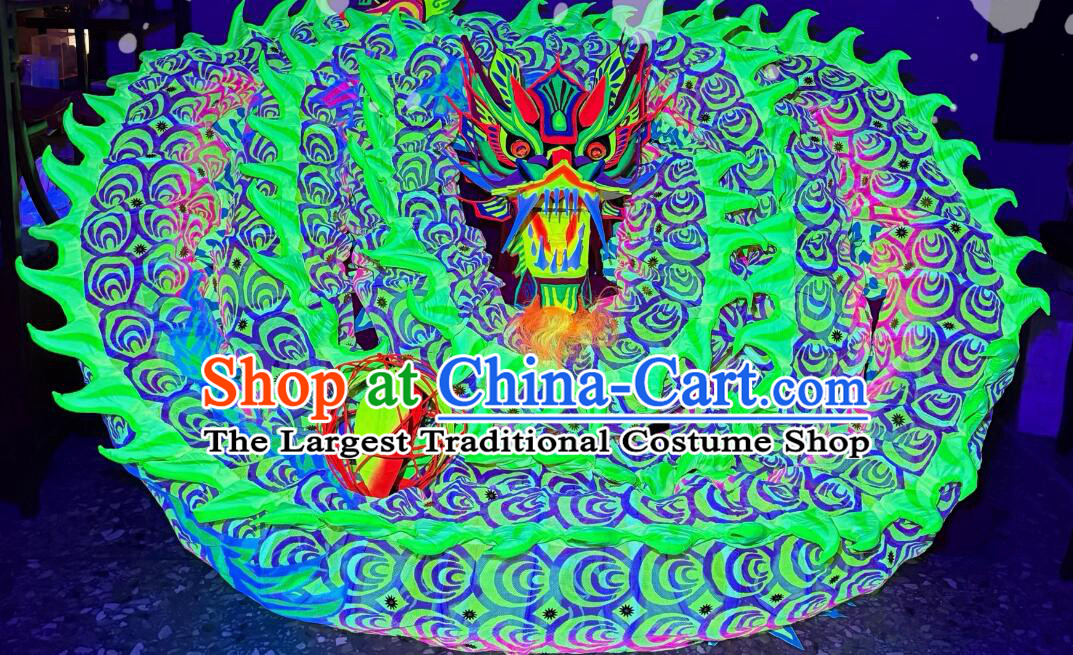 Handmade Celebration Fluorescent Dragon Professional Competition Dragon Dancing Equipment Chinese Parade Dragon Dance Costume