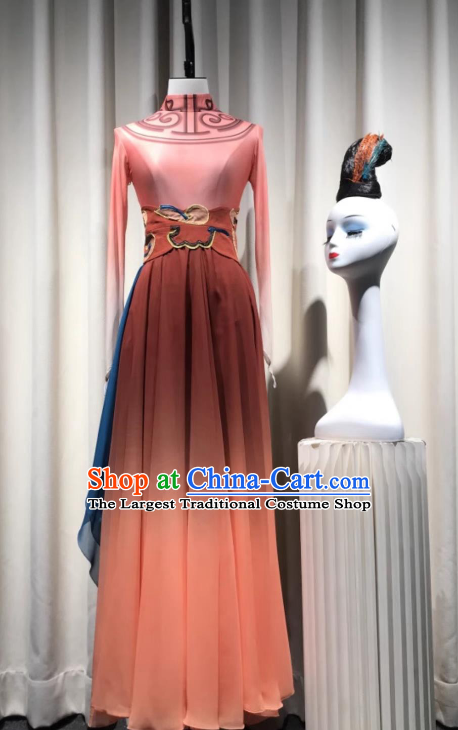 Opening Dance Flared Dress Group Performance Ba Nu Tuo Ying Costume Classical Dance Outfit