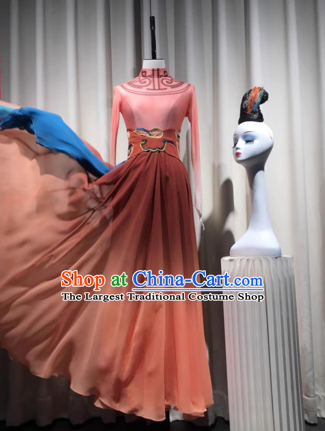 Opening Dance Flared Dress Group Performance Ba Nu Tuo Ying Costume Classical Dance Outfit